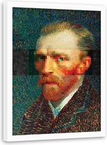 Foto in frame , zelfportret van Vincent van Gogh , 70x100cm , multikleur , Reproductie