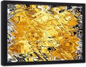 Foto in frame Ineenlopende kleuren, 100x70, goud look, Premium print