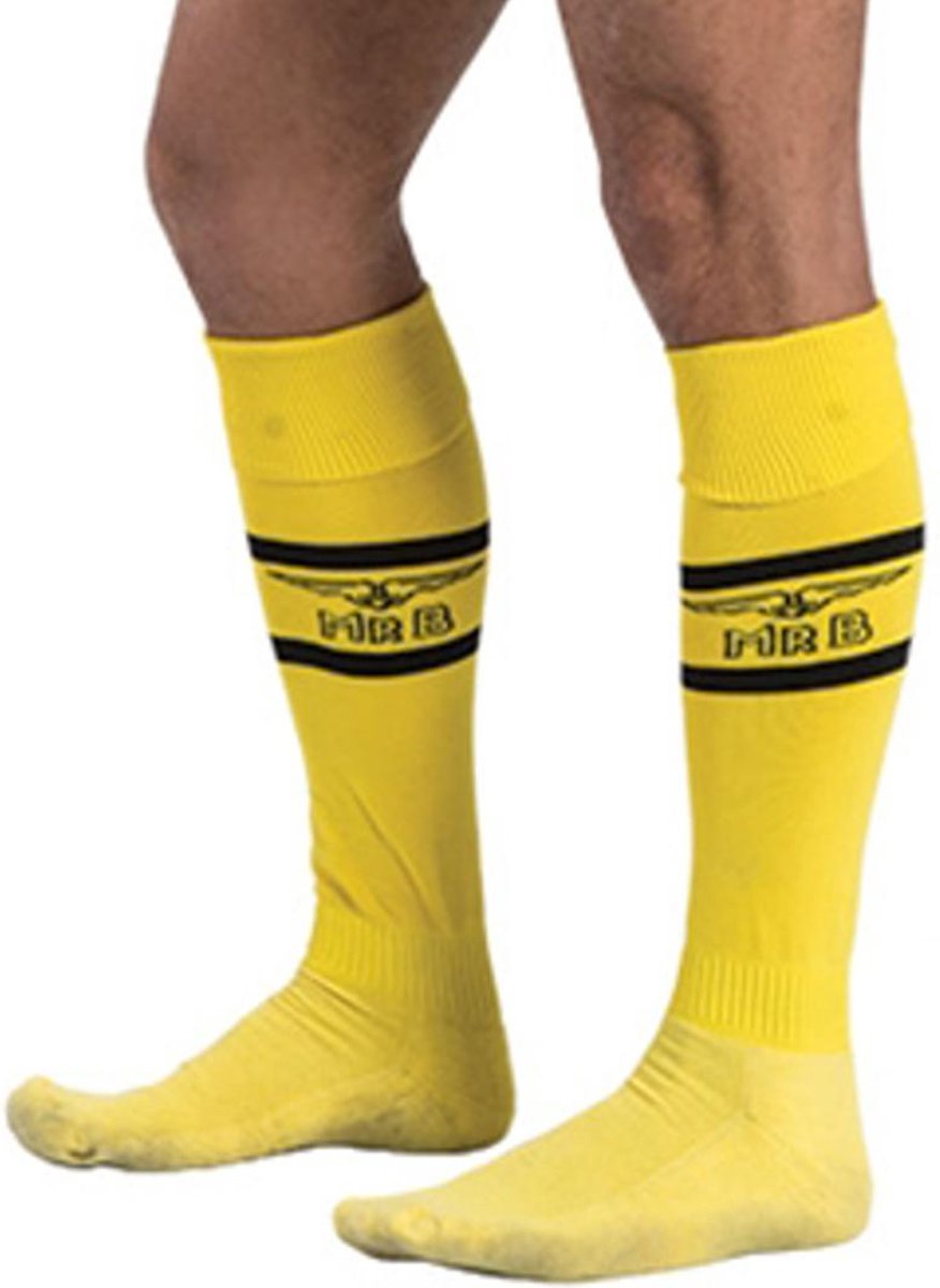 Mister b urban football socks with pocket yellow 38 - 41