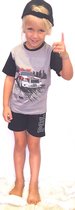 Fun2wear - baby - kinder - tiener - Politie / Police - shortama / pyjama - grijs - maat 98