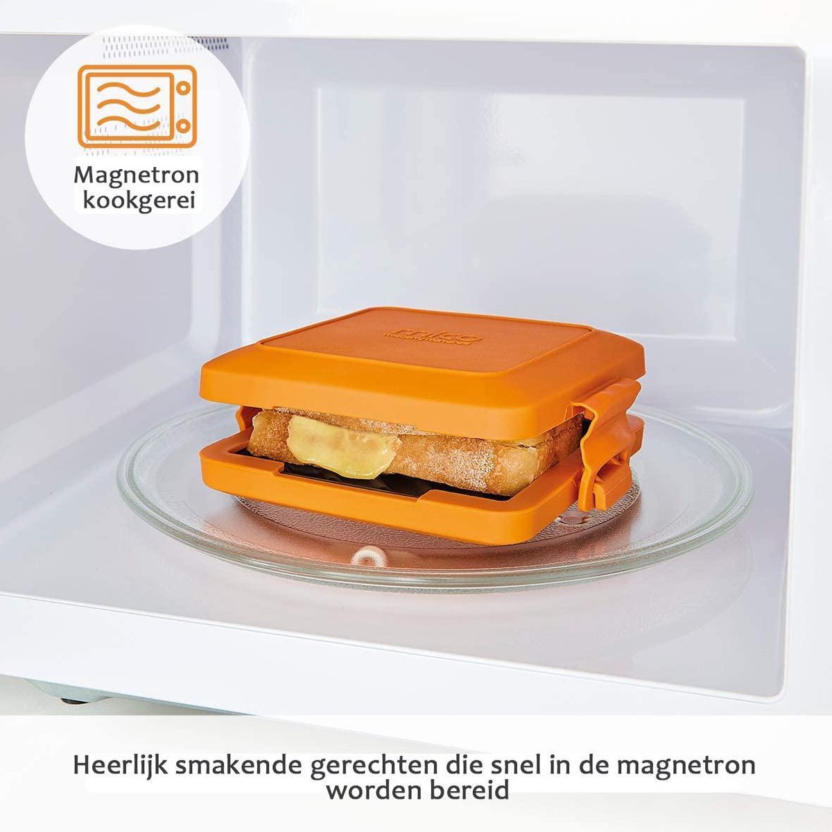 MorphyRichards® Tosti apparaat + uniek voor de Magnetron - Keukengerei -  Oranje | bol.com
