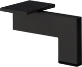 Zwarte design hoek meubelpoot 10 cm