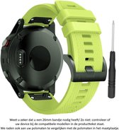 Siliconen Horlogebandje - Geschikt voor Garmin - 26 mm Quickfit - Groen