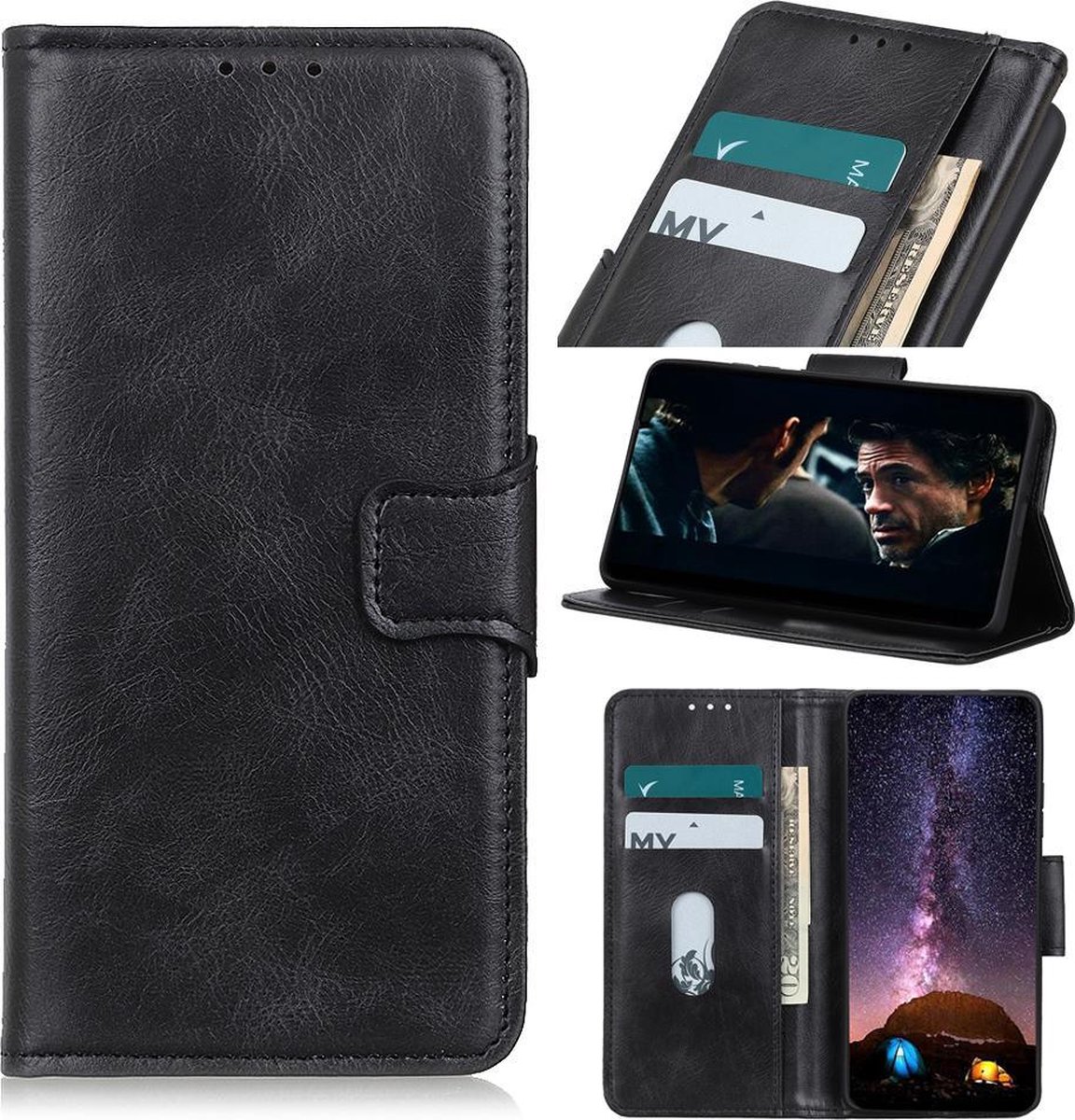Bestcases Portemonnee Telefoonhoesje Samsung Galaxy M51 - Zwart