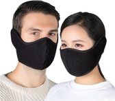 Facemask - Oorverwarmer - Fleece Ski Masker - Ski Sjaal - Zwart - Dames en Heren!