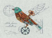 Clockwork Bird Evenweave Panna Borduurpakket M-1871