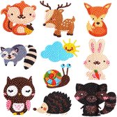 Diamond painting | stickers | bosdieren | 10 figuren