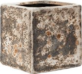 Baq Lava Cube S 16x16x16 cm Relic Rust Metal bloempot binnen