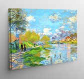 Canvas lente bij de Seine - Claude Monet - 70x50cm