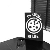 Wandbord-Tekstbord keuken the circle of life zwart-60 x 40 cm (lxb)-cadeautip-wandbord keuken