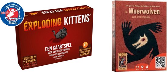 Spellenbundel - Kaartspel - 2 stuks - Exploding Kittens & Weerwolven van Wakkerdam