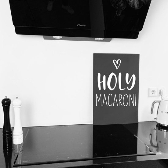 Muursticker keuken holy macaroni wit-60x40 cm | Quotes | Cadeau voor Kookliefhebbers