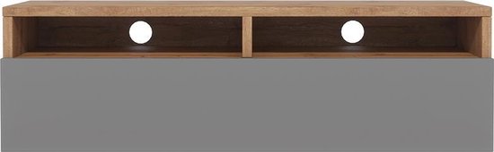 Maison’s Rednaw – Tv meubel – Tv Kast –  Eiken hout/Bruin/Grijs – Met lade – 100x30x31cm