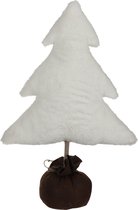 House Of Seasons Kerstboom 60 X 45 Cm Pluche Wit