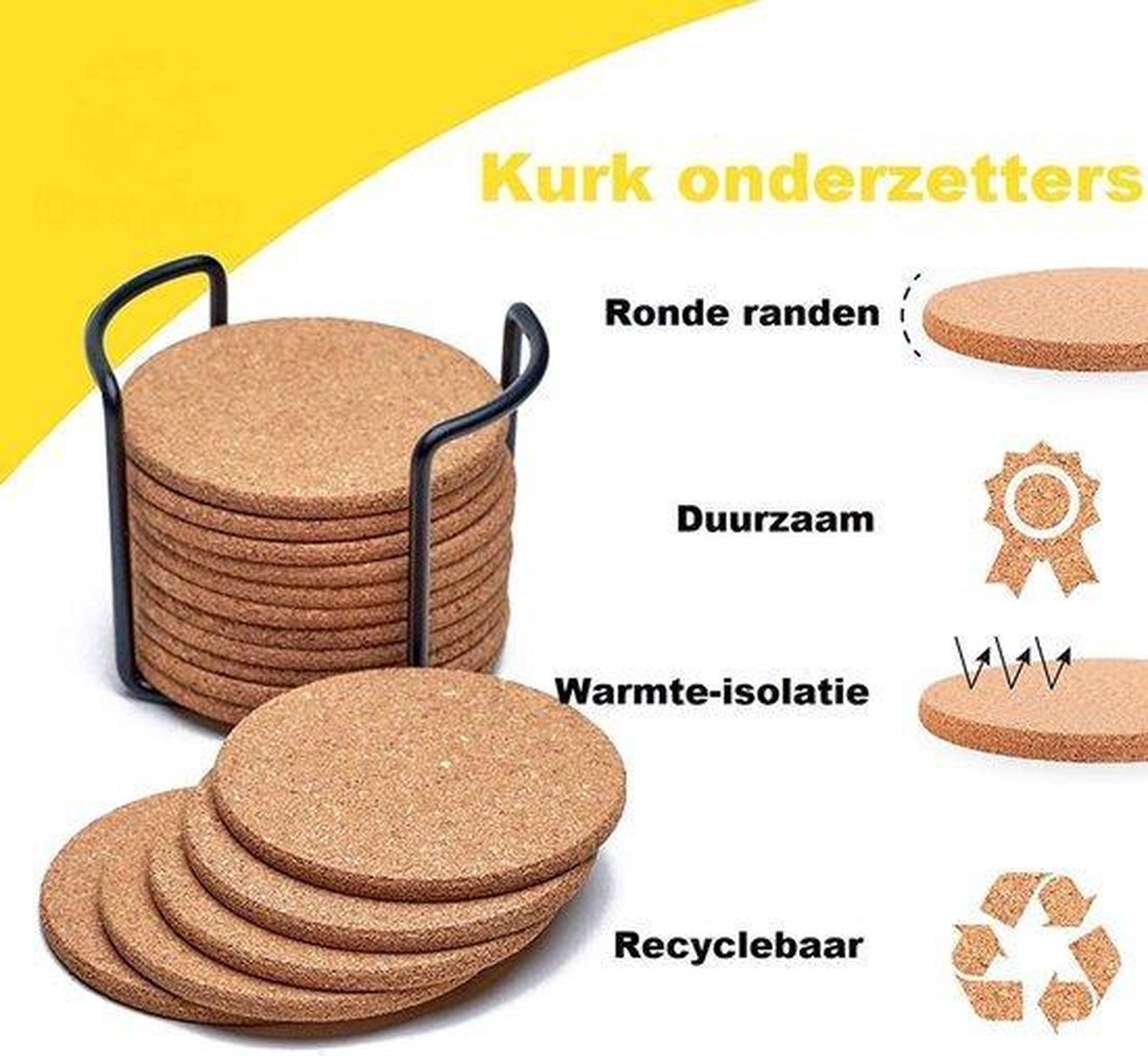 Kurken glasonderzetters - Shop Scandinavisch interieur