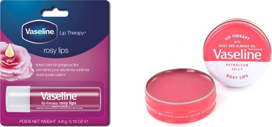 Vaseline Lip Therapy -Rosy Lips 20g & Vaseline Roy Lips lippenstift  lippenbalsem 4,8 g | bol.com