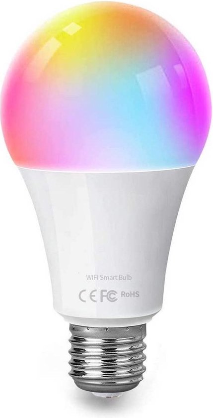 WiFi Lamp - E27 RGB+CCT alle lichtkleuren - Bediening met de App | bol.com