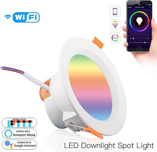 DrPhone LZ04 - Inbouw Spot Smart LED Licht - 7W RGB - Amazon Alexa - Google  Home -... | bol.com