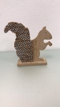 Kerstbeeld - eekhoorn - hout