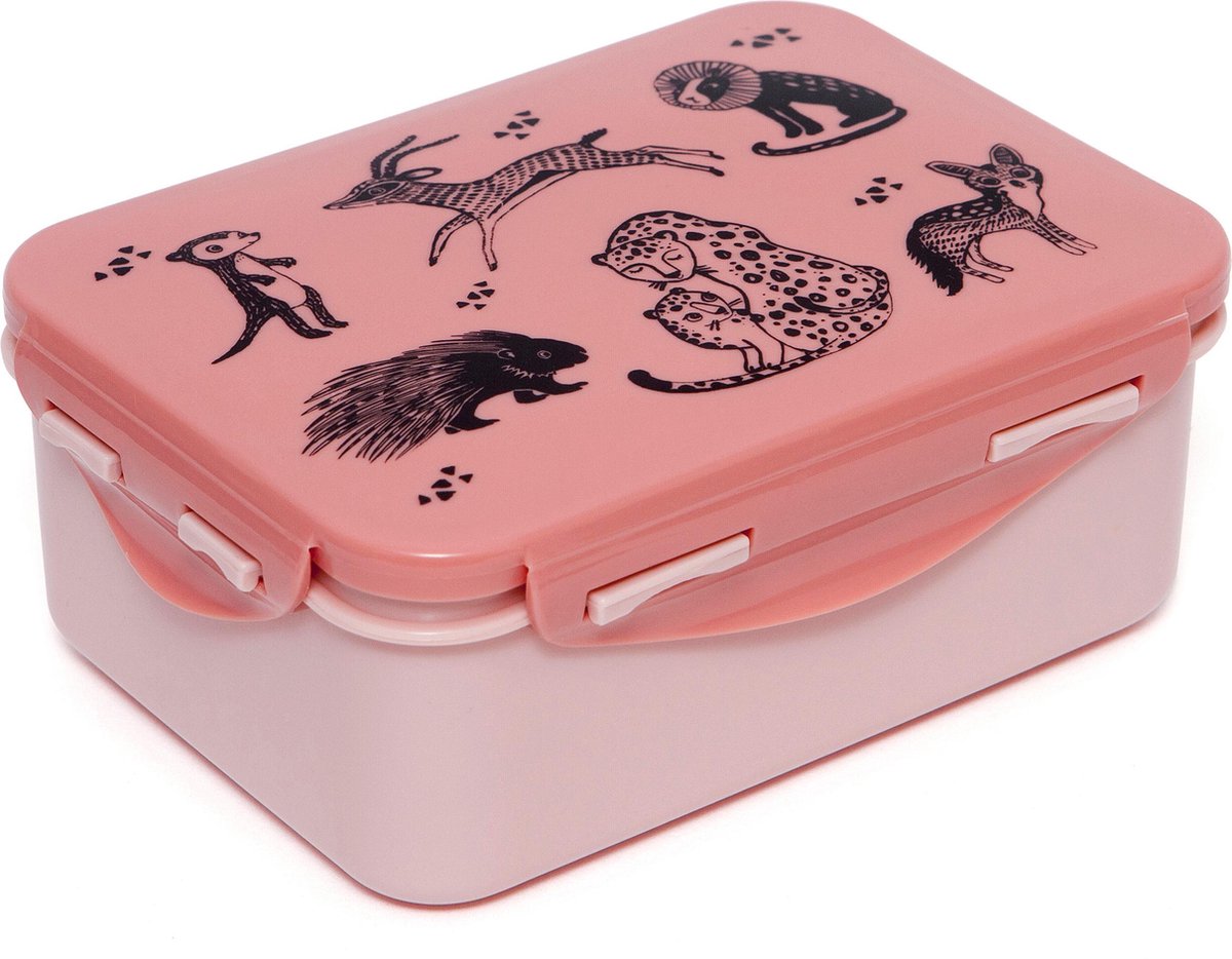 Lunchbox Black Animals - Rose