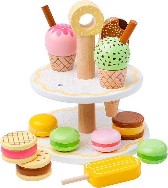 Bigjigs houten ijsjes en koekjes set sweet treats | bol.com