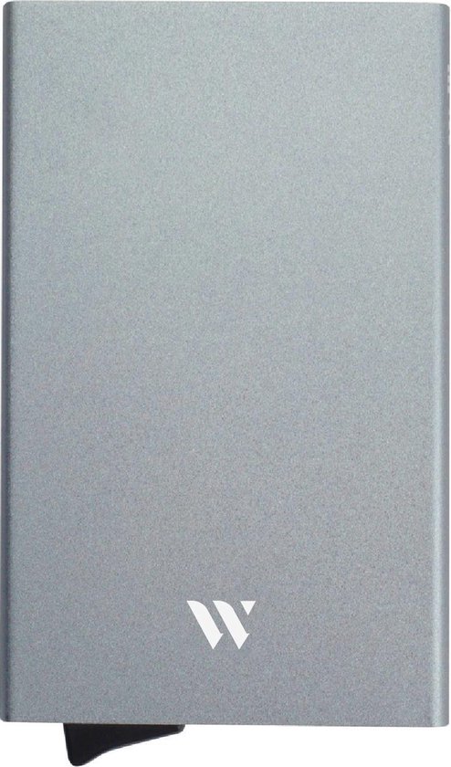 Wallix® Pasjeshouder - Aluminium - Uitschuifbaar - Unisex Creditcardhouder - RFID & NFC Beveiliging - Grijs