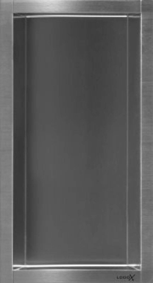 Looox BoX nis - 15x30x7cm - inbouw - RVS