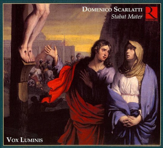 Domenico Scarlatti Stabat Mater, Ricercar, Vox Luminis. Schilderij van de kruisiging met Maria en Johannes.