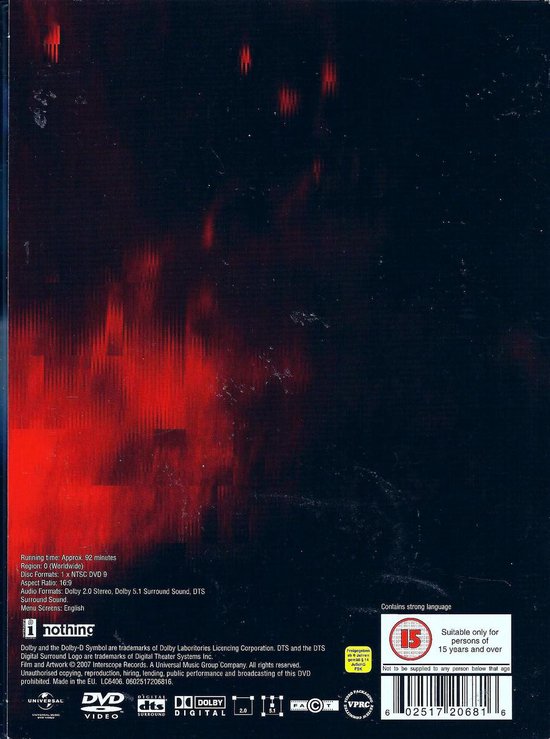Cover van de film 'Nine Inch Nails - Beside You In Time'