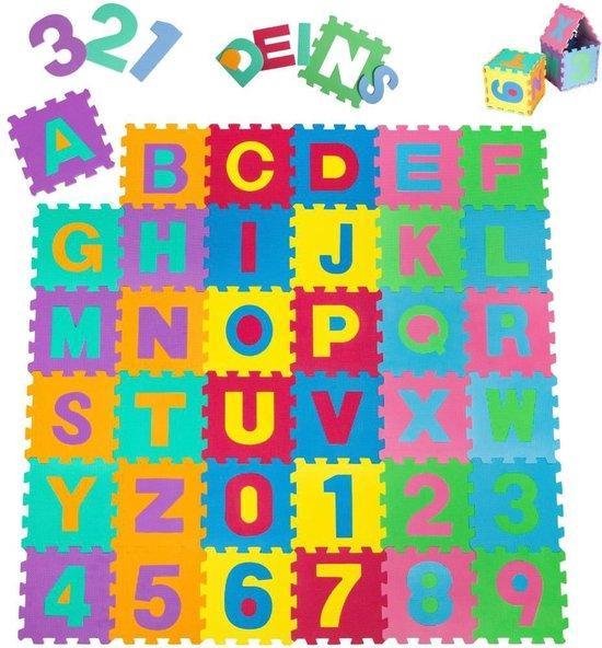 Bol Com Xl Abc Speelmat Met Letters En Cijfers 36 Delig Alfabet Vloertegel Puzzel Van Schuim
