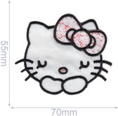 Strijk Embleem Hello Kitty Hoofd 2