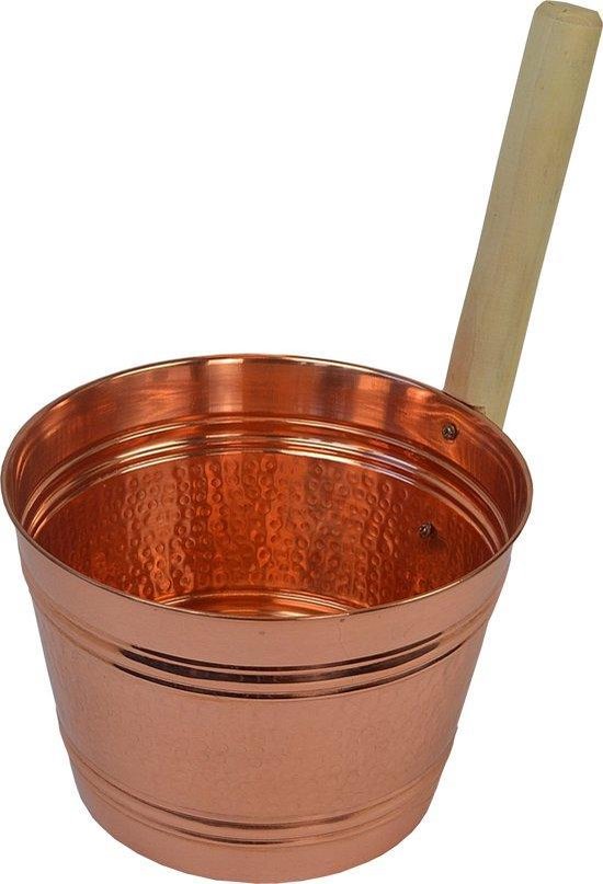 Saunia - Saunabox met koperen emmer en bijpassende lepel