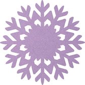 Sneeuwvlok vilt onderzetters  - Lila - 6 stuks - ø 9,5 cm - Kerst onderzetter - Tafeldecoratie - Glas onderzetter - Cadeau - Woondecoratie - Tafelbescherming - Onderzetters voor glazen - Keukenbenodigdheden - Woonaccessoires - Tafelaccessoires
