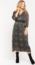 LOLALIZA Maxi jurk met lurex en grafische print - Zwart - Maat 34