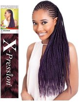 Expression Super X-pression Ultra Braids-Nep Haar-Nummer - Color 4- Hair Extensions- Meche X-pressions- Kanekelon Haar Extension- Bruin - Zwart voor Vlechten Nep Haar om in te Vlec