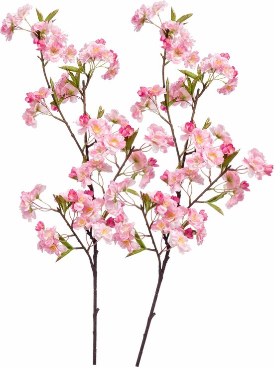 2x Luxe roze appelbloesem takken kunstbloemen 95 cm -  Woondecoratie/accessoires -... | bol.com