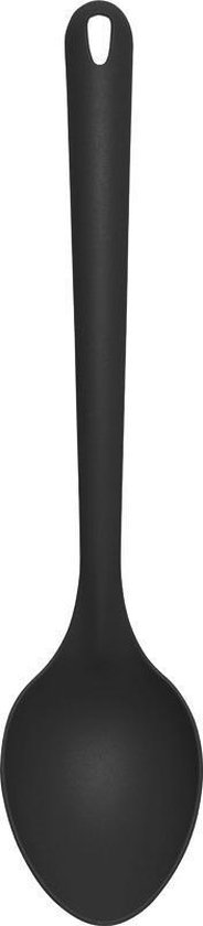 Kunststof lepel/opscheplepel zwart 32 cm keukengerei- Kookbenodigdheden - Kookgerei - Zwarte opscheplepels van plastic