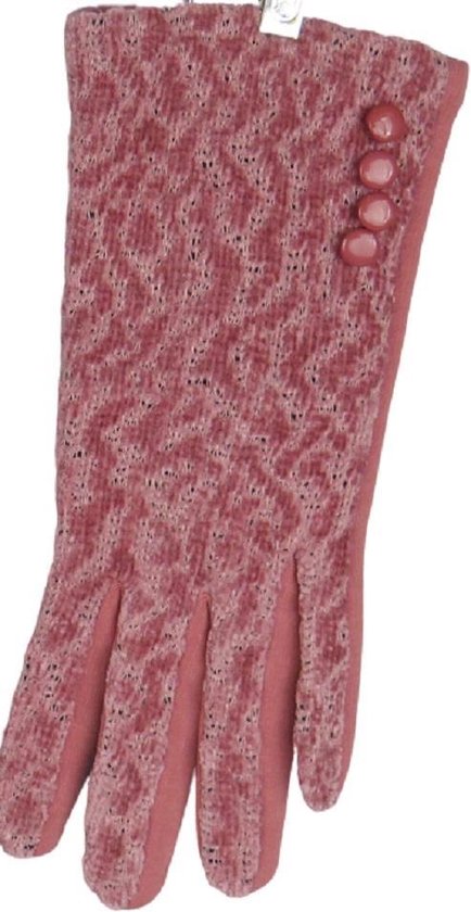 Handschoenen dames met touchscreen roze