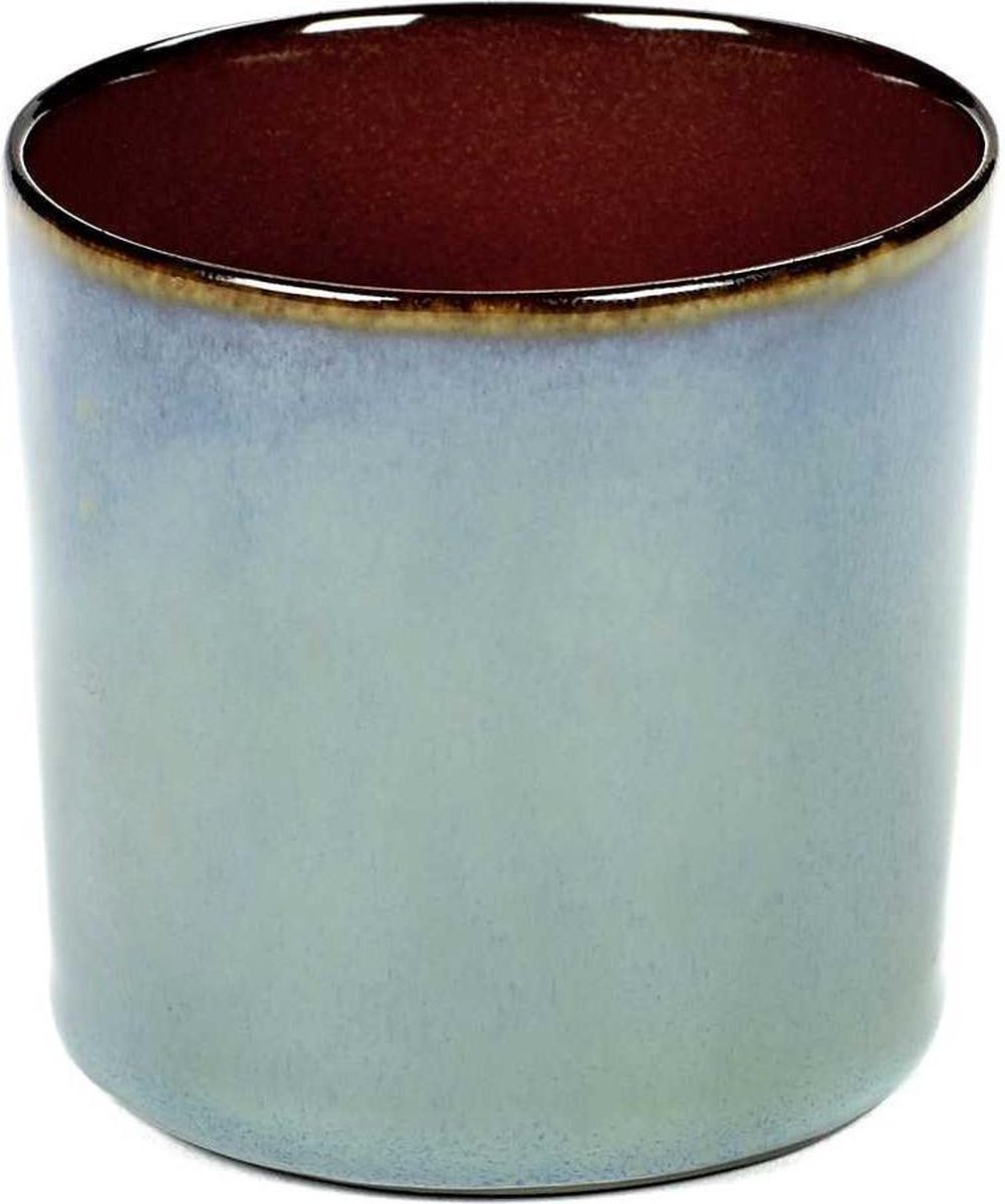 Serax Terres de Rêves Beker - Ø7,5 x H7,5 - Smokey Blue / Rust - 8 stuks