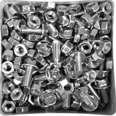 Spatbordbout verzinkt M5 x 12 mm 100 stuks (210212)