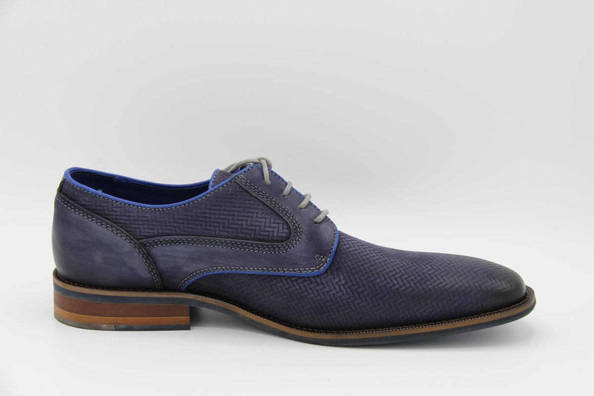 Braend- chaussures à lacets bleues à motif chevrons - taille 45 | bol.com