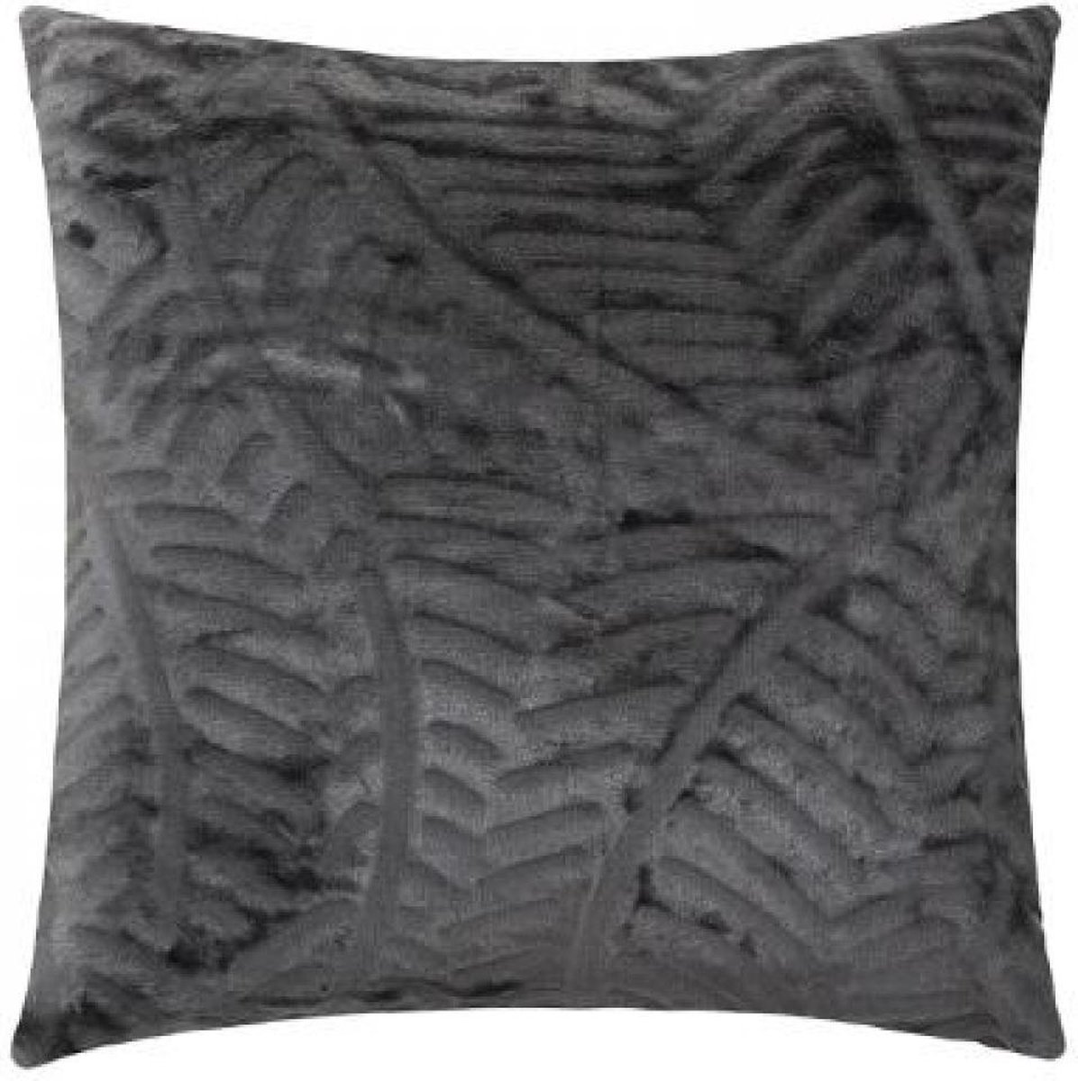 Atmosphera Créateur d'intérieur® - Kussen Antracietgrijs met Palmblad motief