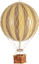Authentic Models - Luchtballon 'Travels Light' - goud/ivoor - diameter luchtballon 18cm