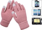 Luxe Gebreide Winter Handschoenen Met Touch Tip Gloves - Touchscreen Gloves - Voor Fiets/Scooter/Sporten/Wandelen - One-Size - Voor Heerlijk Warme Handen - Winterhandschoenen - Wol - Voor Dames - Roze Luxe Gebreide Winter Handschoenen Met Touch Tip Gloves - Touchscreen Gloves - Voor Fiets/Scooter/Sporten/Wandelen - One-Size - Voor Heerlijk Warme Handen - Winterhandschoenen - Wol - Voor Dames - Roze