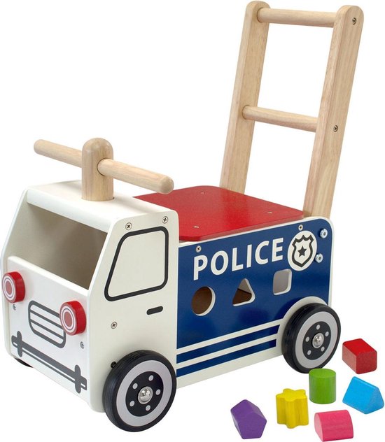 wit Voeding Manieren I'm Toy Loop- en Duwwagen Politie | bol.com