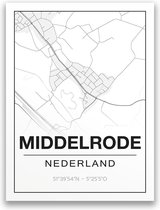 Poster/plattegrond MIDDELRODE - A4