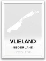 Poster/plattegrond VLIELAND - A4