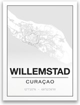 Poster/plattegrond WILLEMSTAD - A4