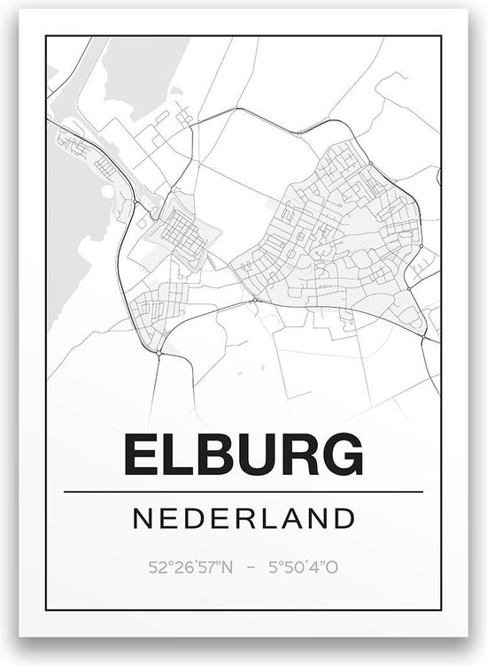 Foto: Poster plattegrond elburg a4