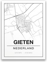 Poster/plattegrond GIETEN - A4